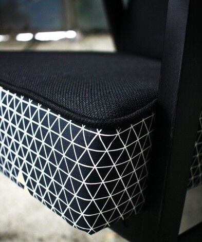 Chair vintage yellow triangles