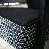 Fauteuil vintage triangles jaunes