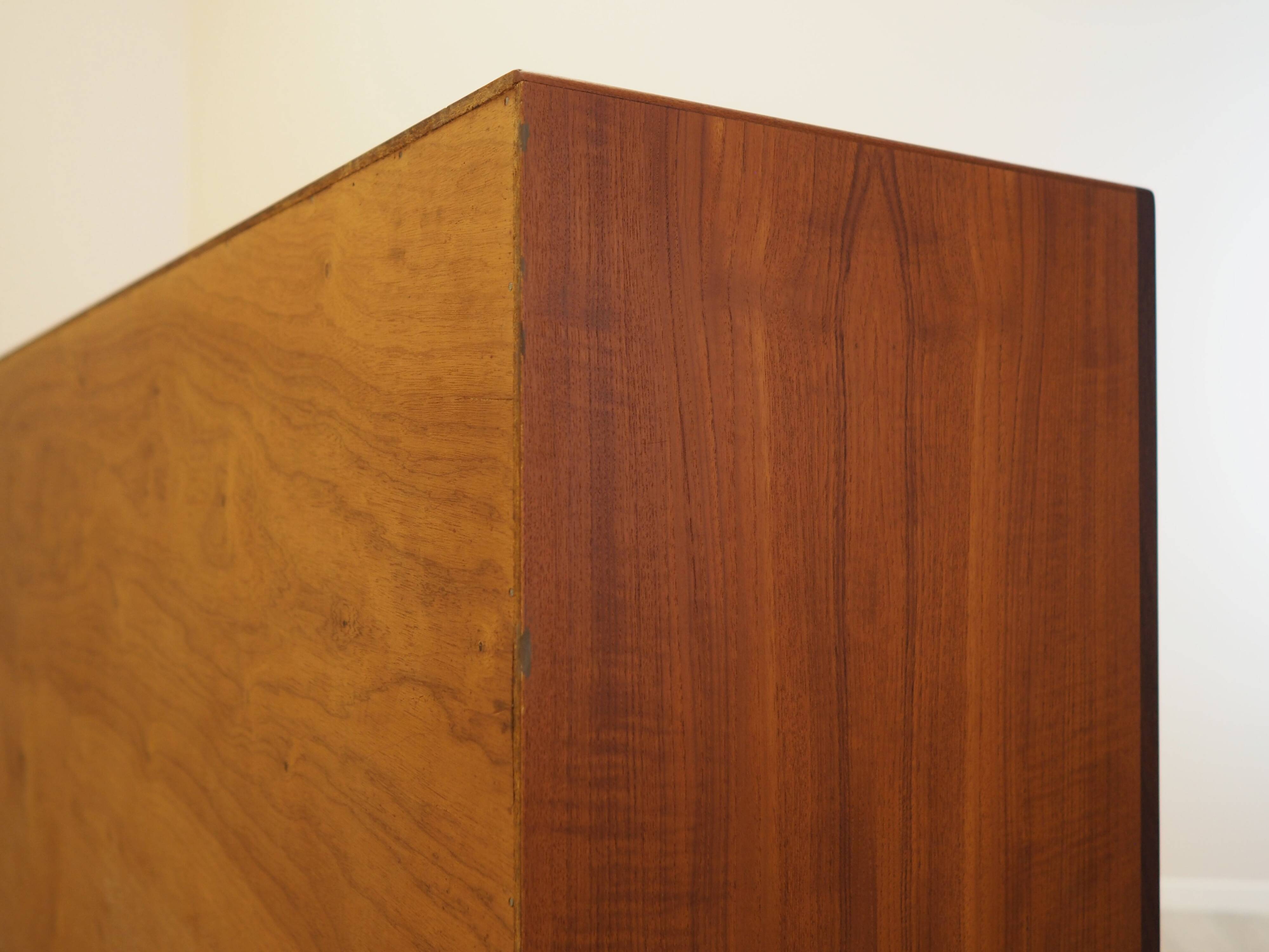 Teak highboard with bar section, Denmark, 1960s
