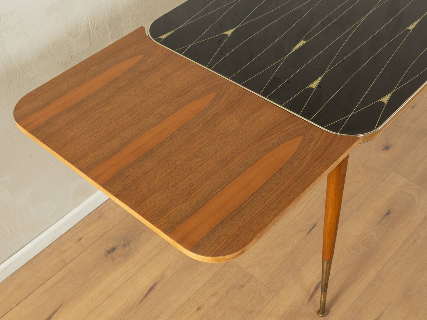 50s Extendable Glass/Wooden Table