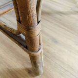 Wicker and rattan armchair