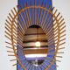 Oval rattan mirror