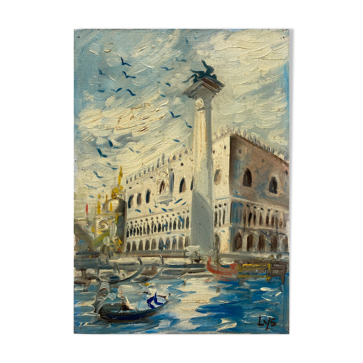 HST table "Doge's Palace" Venice, circa 1950 signed LYS