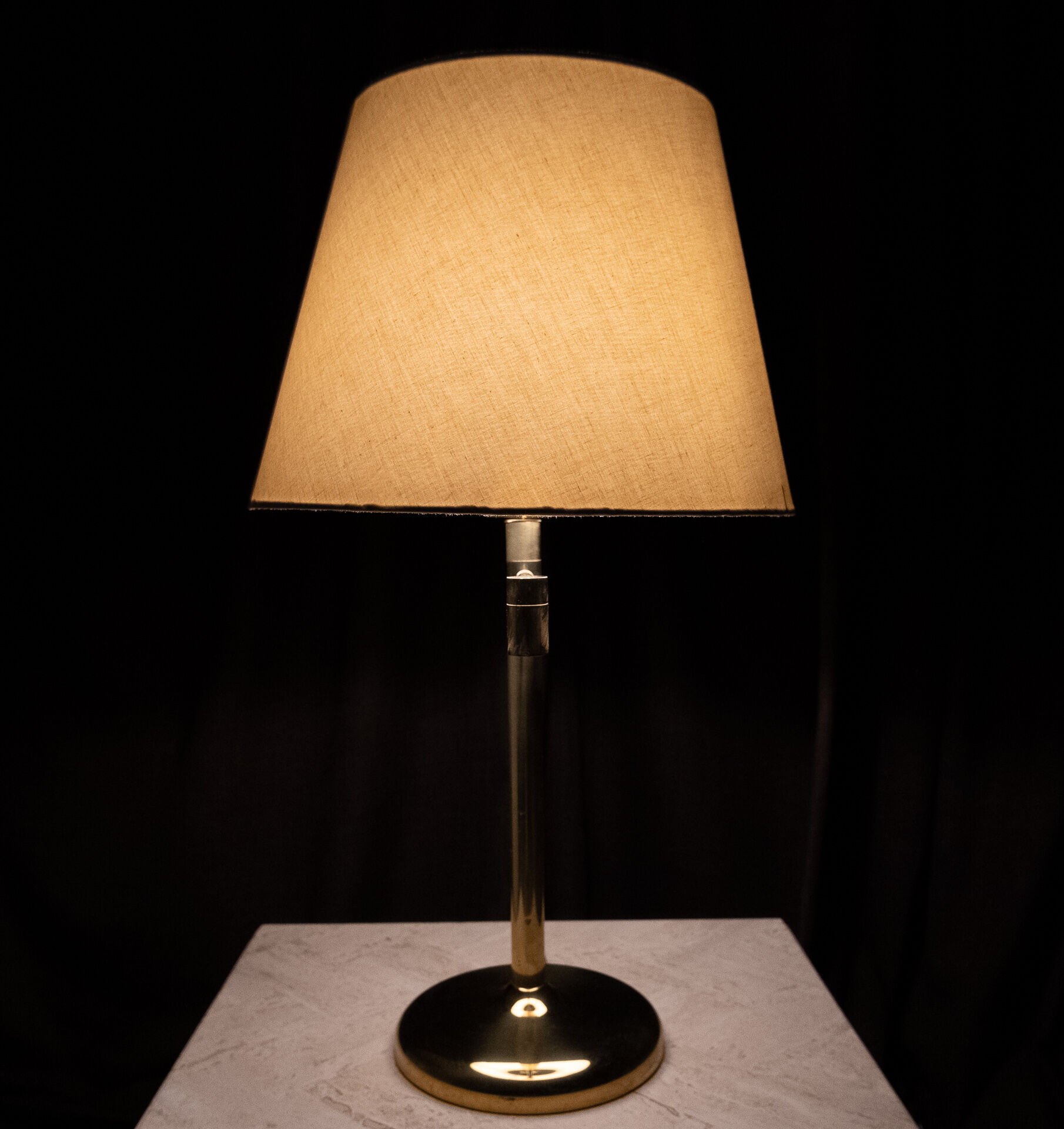 Solken Leuchten Brass Table Lamp, 1970s