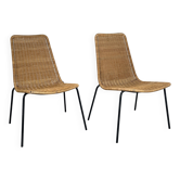 Ensemble de 2 chaises en panier, Gian Franco Legler