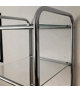 Etagère chrome et verre