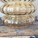 Vintage pendant lamp in electrified golden glass to nine