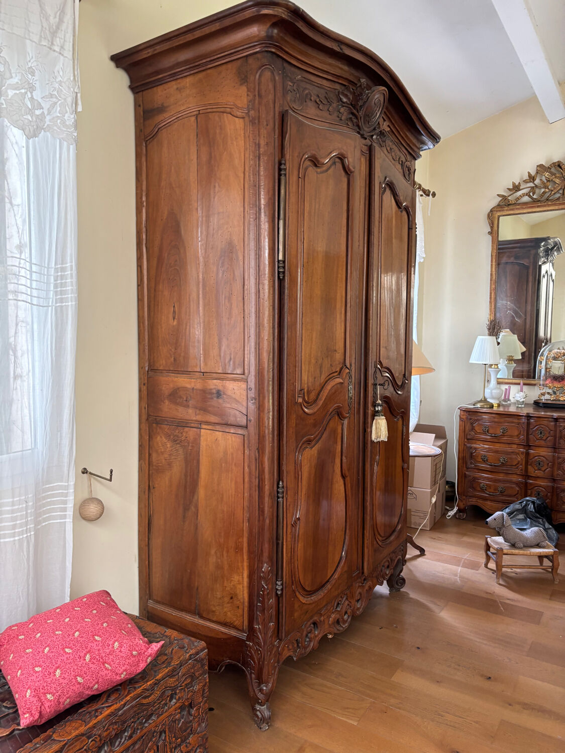 18th-century Provençal walnut wardrobe