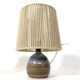 Pair of bedside lamps, rope blinds
