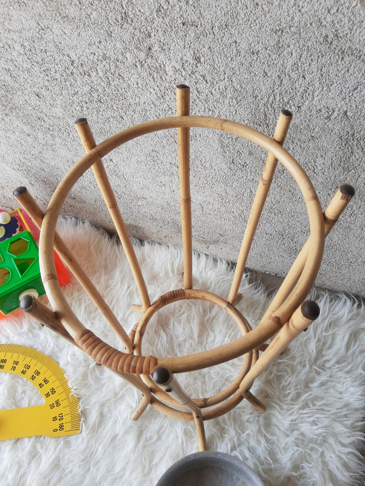 Rattan umbrella stand 60s -70s vintage