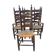 Vintage mulched chairs with high oak backrests with turned legs