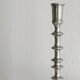 Silver metal candle holder