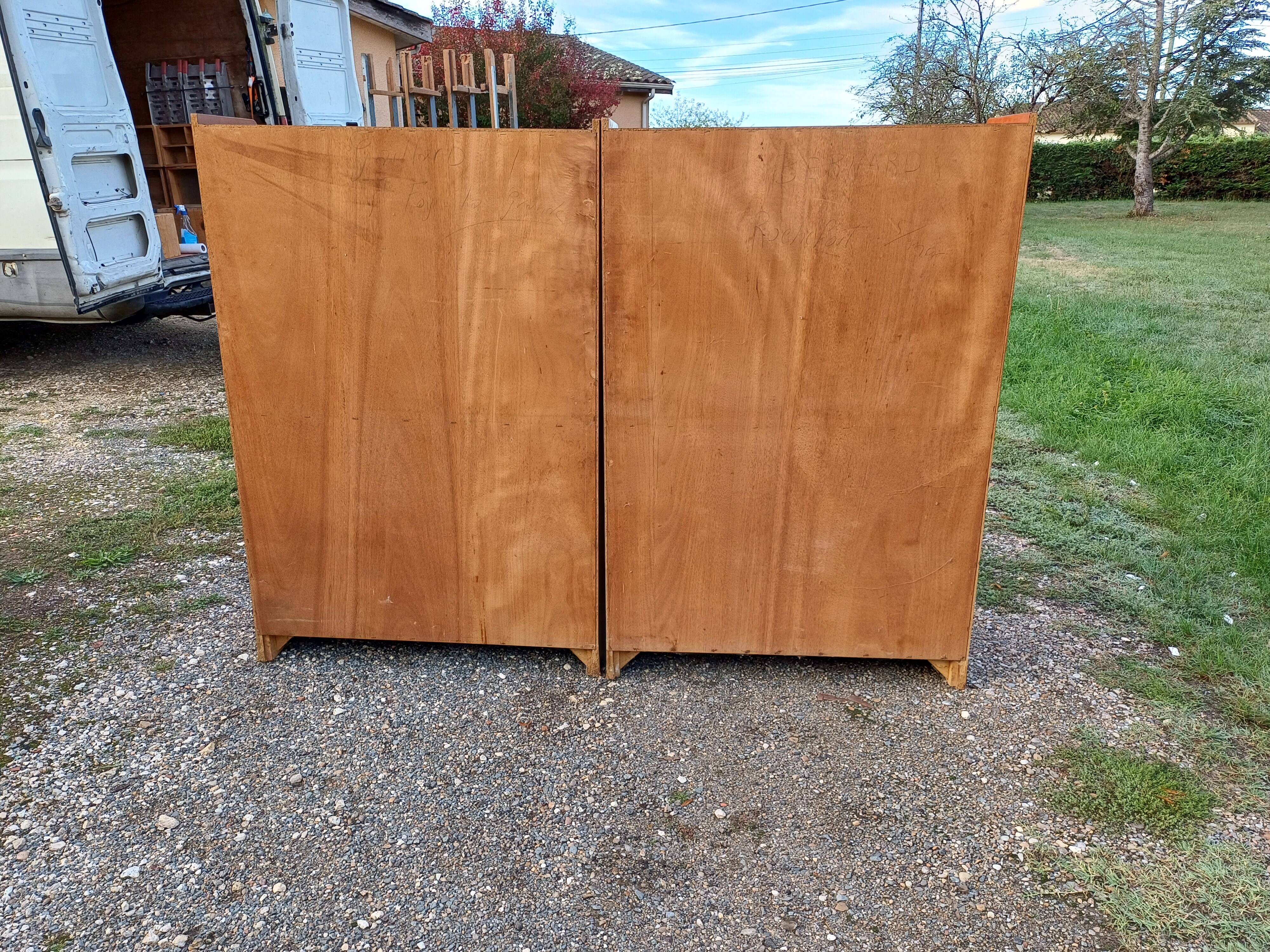1950s wood and glass display cabinet