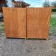 1950s wood and glass display cabinet
