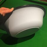 Light blue enamelled sheet metal basin