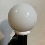 Cat lamp with opaline globe from the 80s