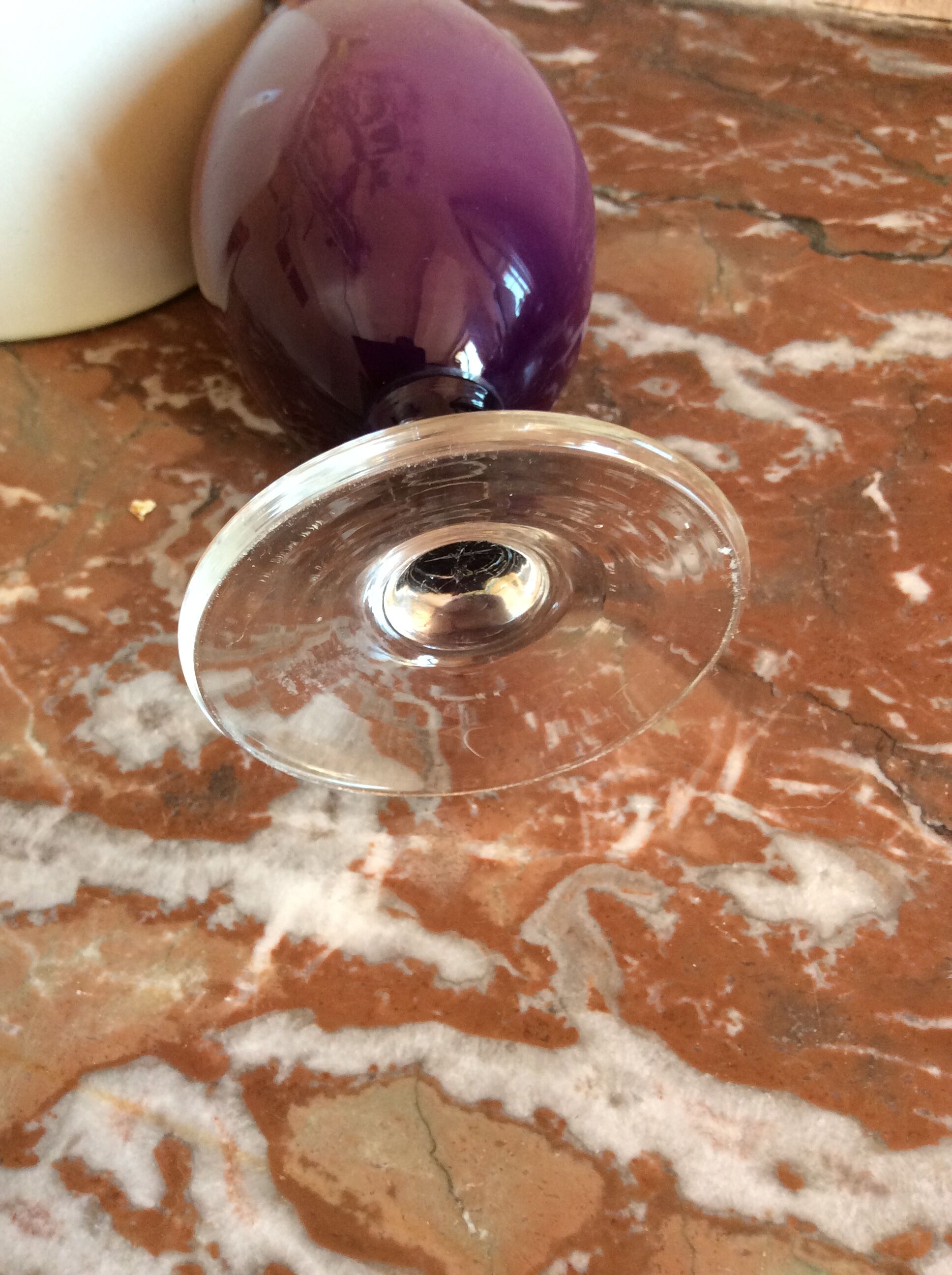 Vase en opaline tricolore