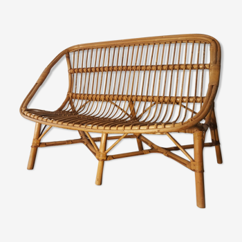 Rattan bench