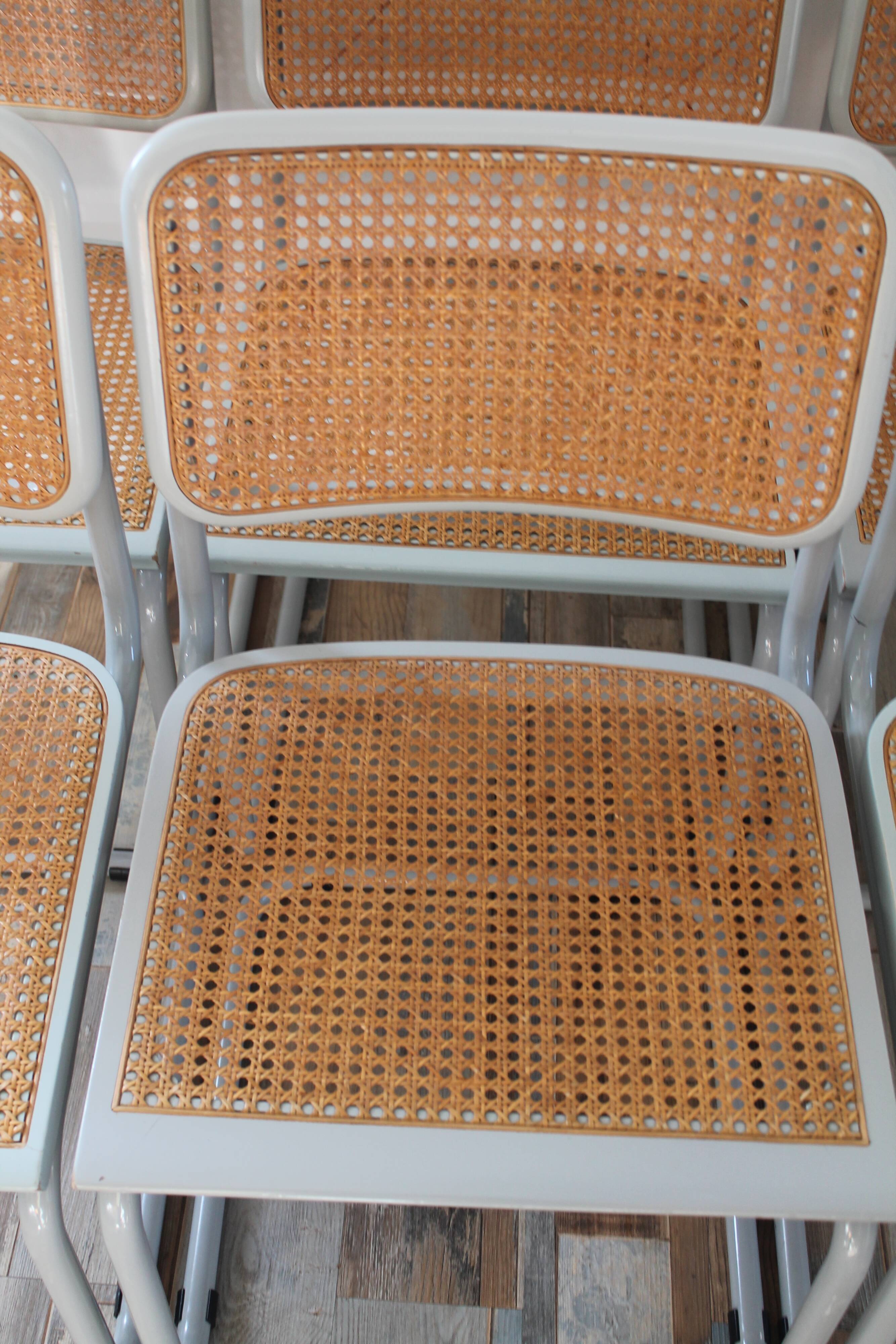 Lot 6 chairs Marcel Breuer Cesca B32
