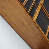 German industrial apothecary cabinet in oak and pine, mid-20th century