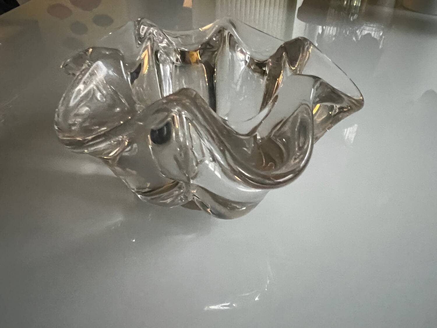 Antique glass ashtray