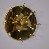 Ernst Palme brass floral wall lamps