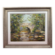 Oil on panel stone bridge river ST Tropez, st Maxime? signed A. Ada