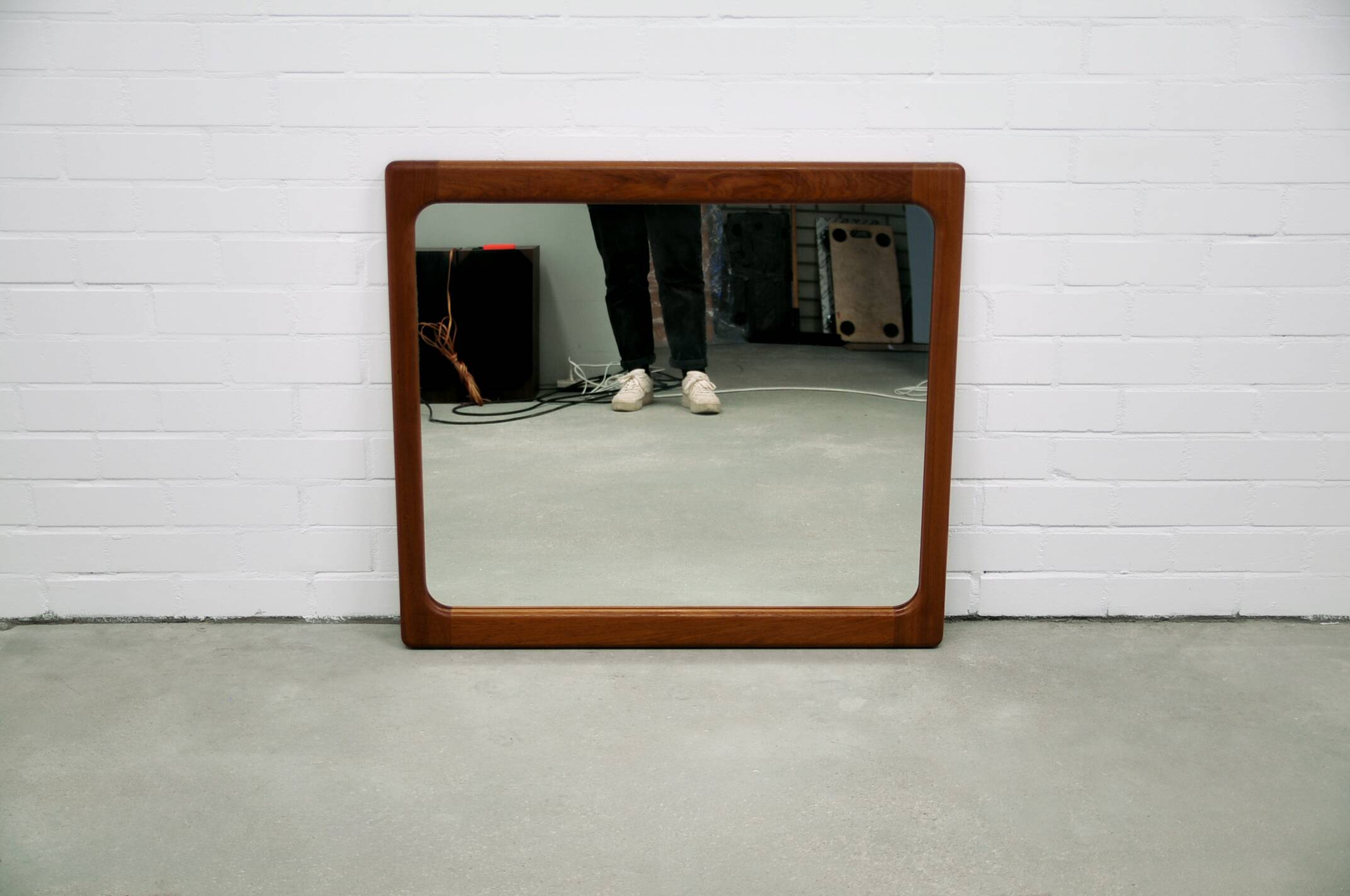 Danish solid teak mirror 60's