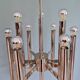 Large Space Age chandelier in chromed metal, design G. Sciolari, Boulanger, 1970
