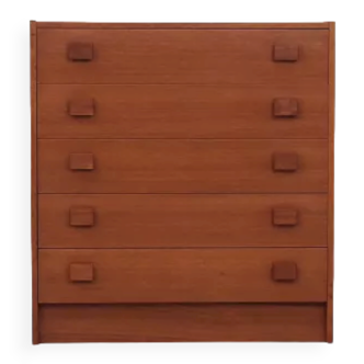 Teak chest of drawers, Danish design, 70's, production: Denmark