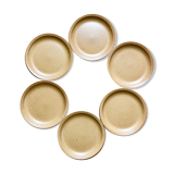 6 dessert plates made of sandstone