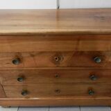 Empire style chest of drawers in blond walnut