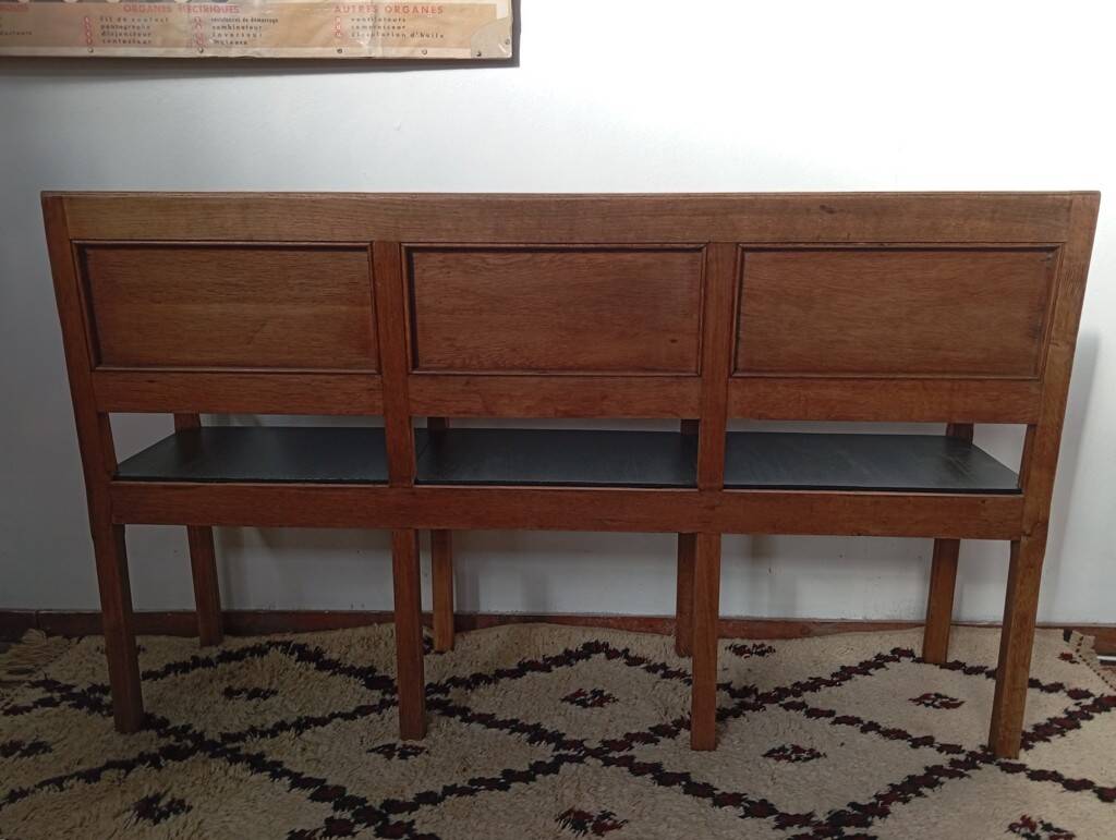 Early 20th-century solid oak bench