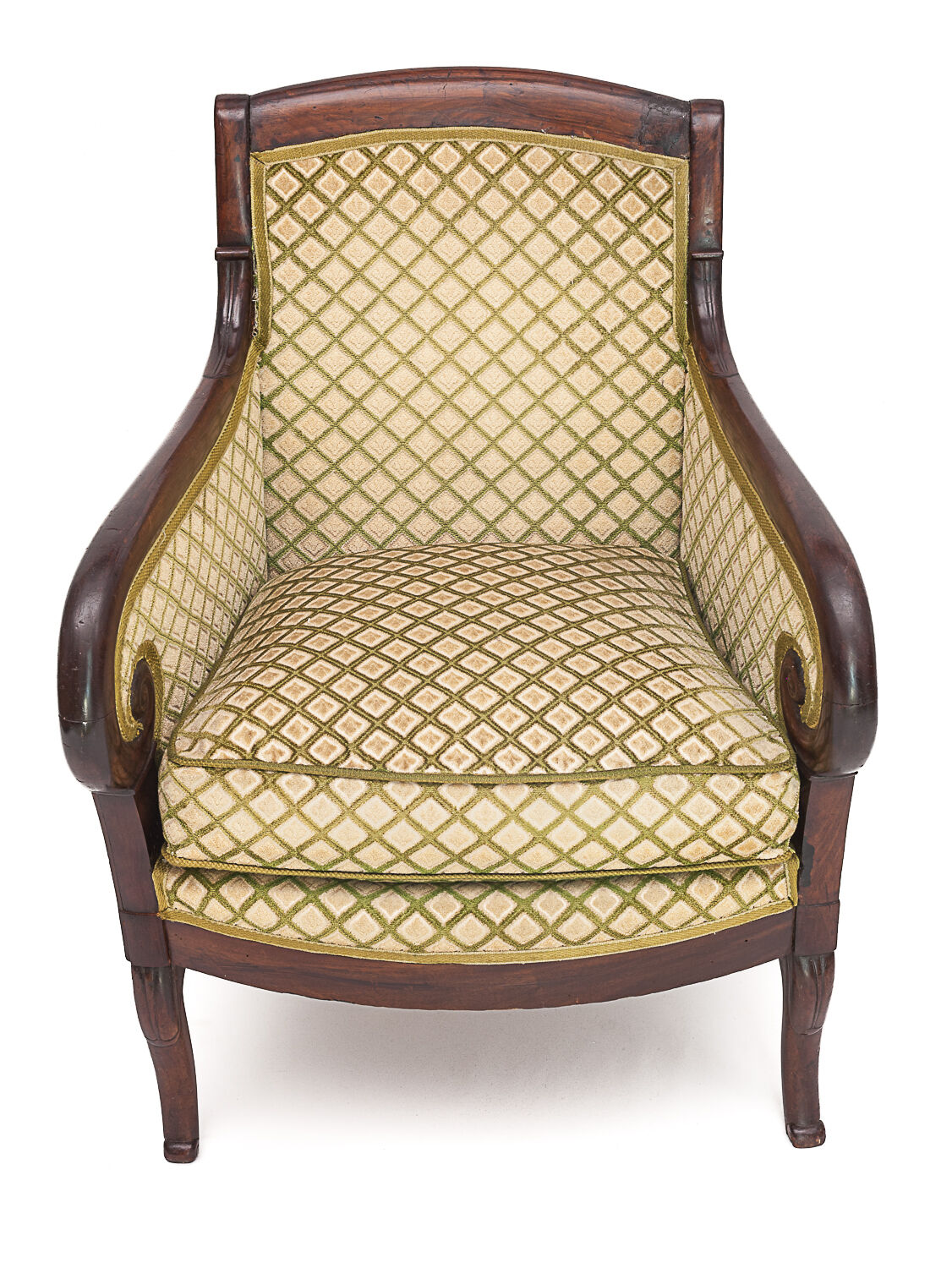 Duo of shepherdesses, Empire era. Silk velvet