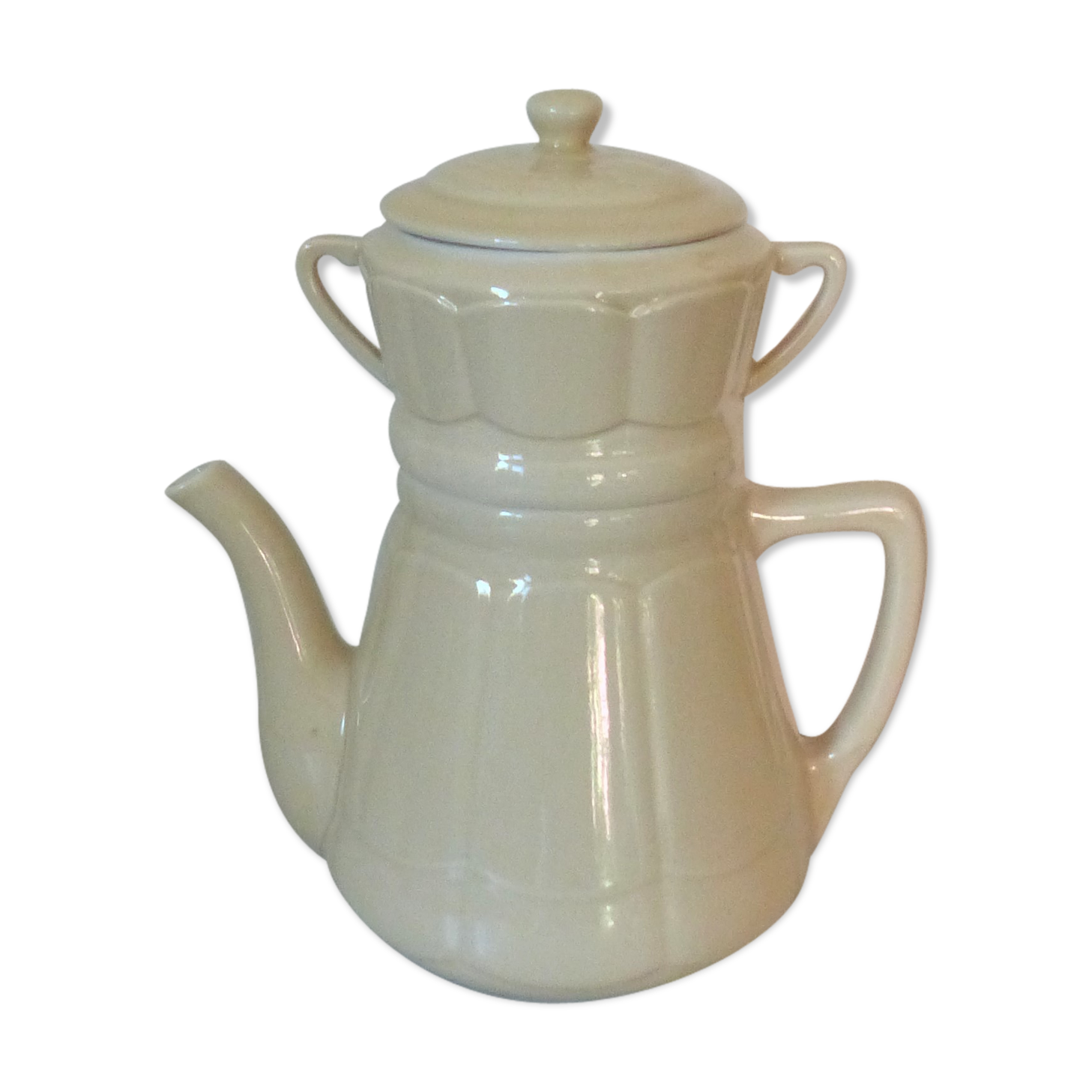 Enamelled ceramic teapot