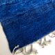 Moroccan Berber carpet Beni Ouarain plain blue mottled 3,19x2.24m