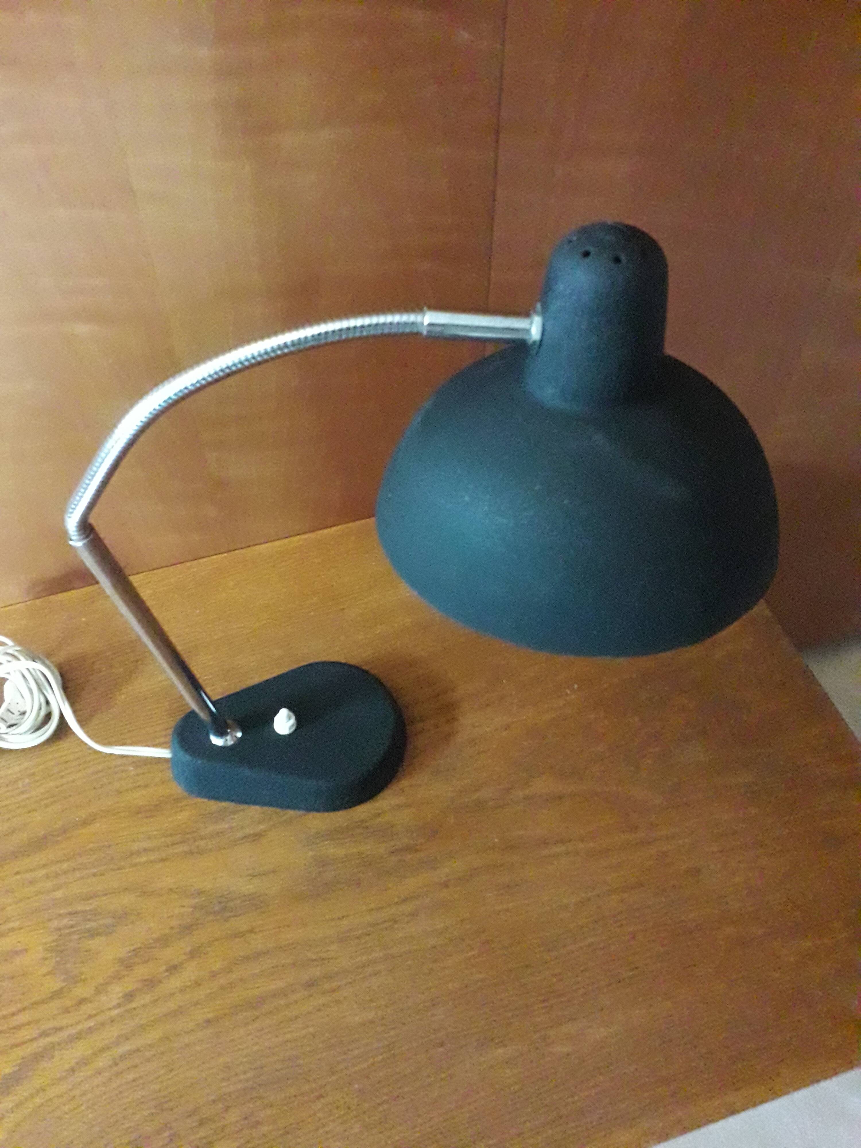 Aluminor black metal vintage desk lamp