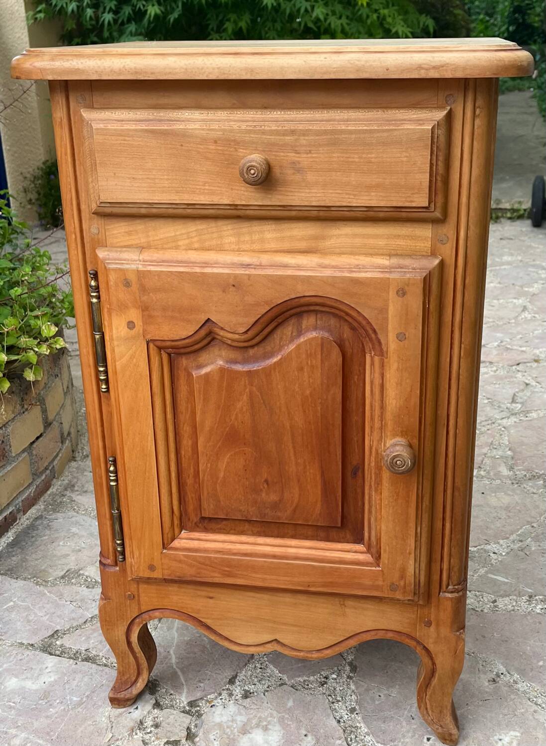 Vintage solid wood bedside table