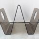 Acrylic magazine rack in the shape of a W - 1970s design.