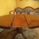 Table ronde avec rallonge