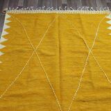 Moroccan kilim rug, yellow, handmade, 150/250cm.