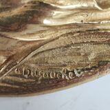 Art nouveau bronze vide-poches dish by Pierre Léon Dusouchet