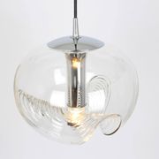 Transparent glass pendant designed by Koch & Lowy, Germany, 1970s