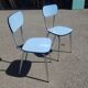 Pair of vintage chairs in formica blue - 60s
