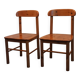 pair of solid pine chairs by Rainer Daumiller