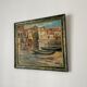Painting signed Filhos oil on panel 1950 "Martigues"