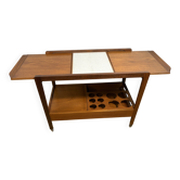 Superbe chariot de bar extensible en teck Remploy vintage | 1960 | Danois scandinave