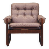 Fauteuil en cuir, design danois, années 1960, fabriqué par Genega Møbler