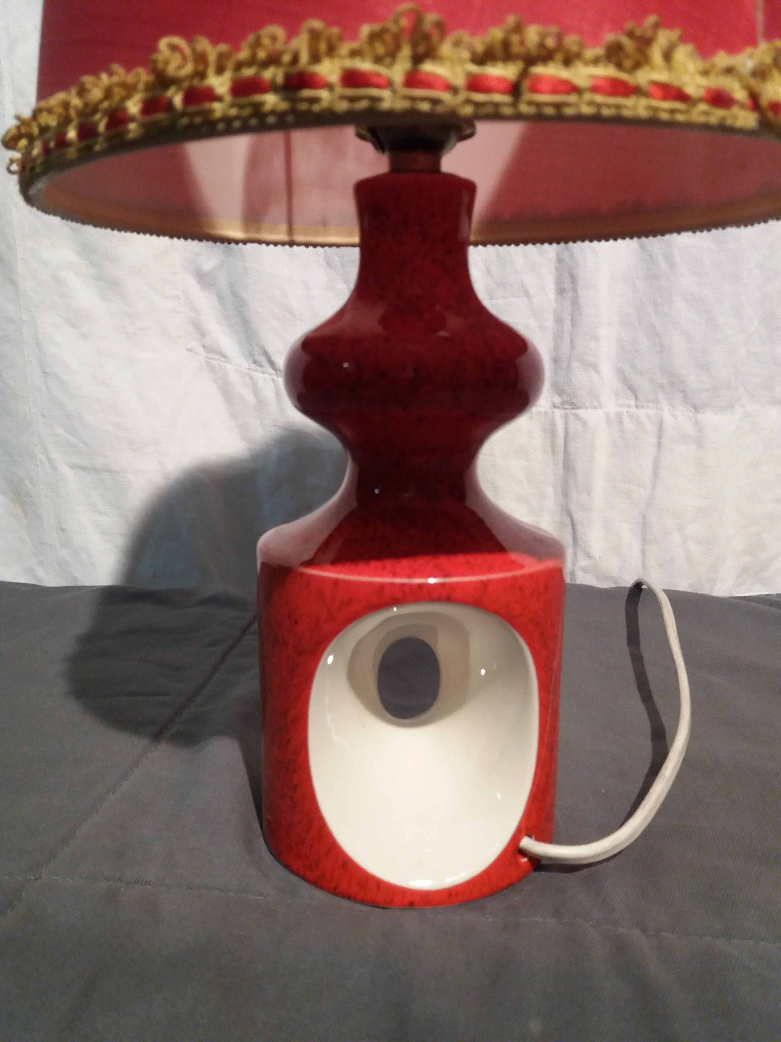 Red ceramic lamp 60
