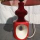 Lampe rouge en céramique vintage 60